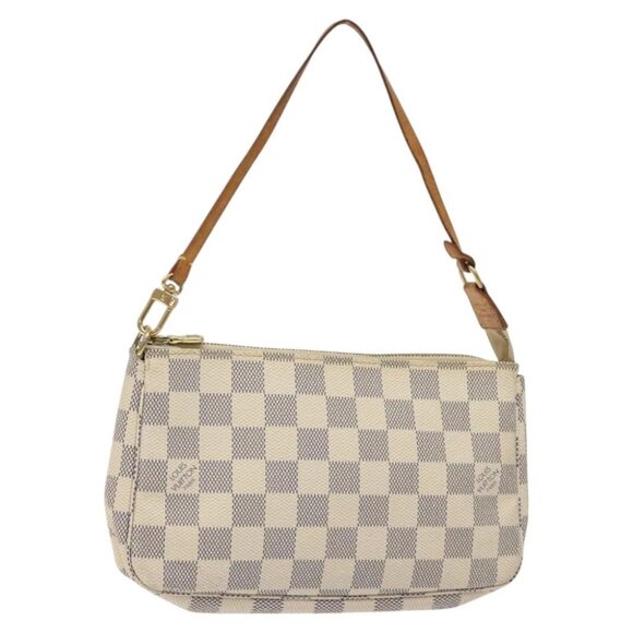 LOUIS VUITTON Damier Azur Pochette Accessoires Pouch N51986 LV Auth 126572 - Picture 1 of 14